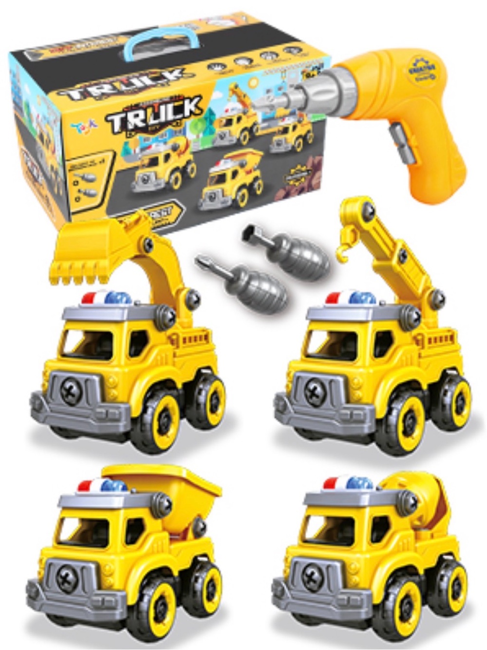 New Yellow Construction Truck DIY Set - Kids Toys build truck set